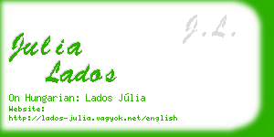 julia lados business card